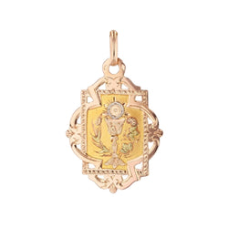Pendentif en or blanc, or jaune, or rose et or vert - Castafiore