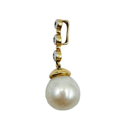 Pendentif en or blanc, or jaune, perle et diamants - Castafiore
