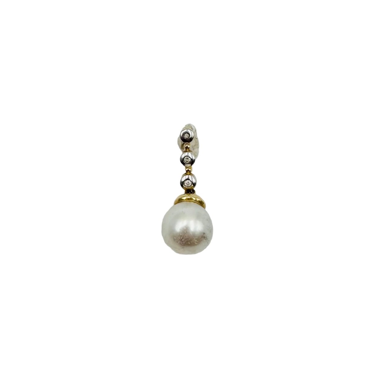 Pendentif en or blanc, or jaune, perle et diamants - Castafiore
