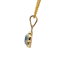 Pendentif en or blanc, or jaune, topaze et diamants - Castafiore