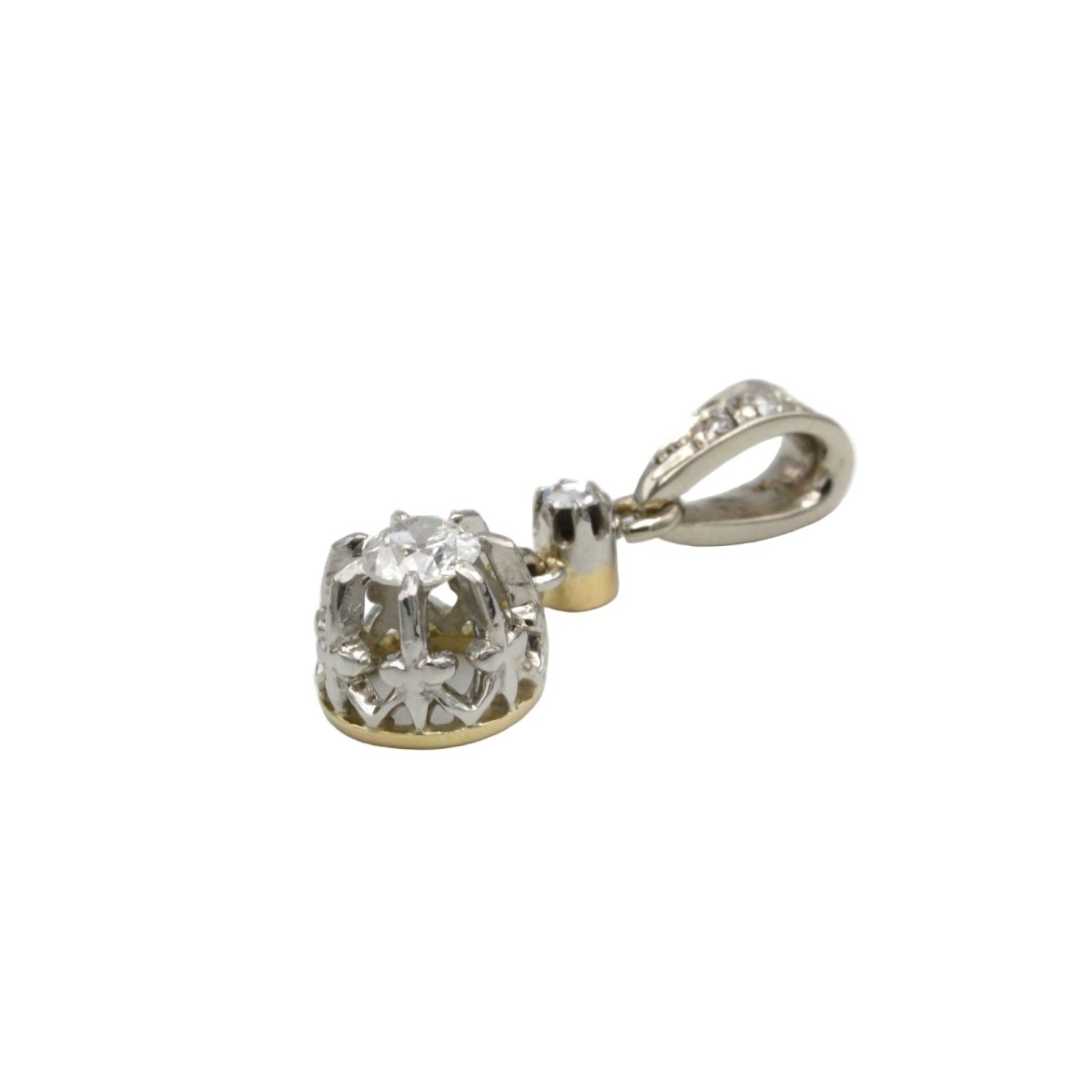 Pendentif en or blanc, platine et diamants - Castafiore