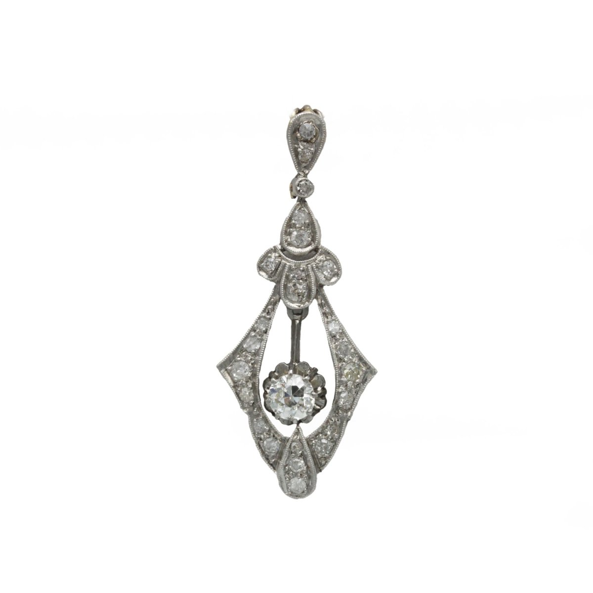 Pendentif en or blanc, platine et diamants - Castafiore