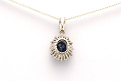 Pendentif en or blanc, saphir et diamants - Castafiore