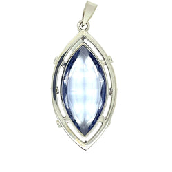 Pendentif en or blanc, saphir et diamants - Castafiore