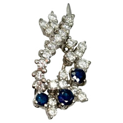 Pendentif en or blanc, saphirs et diamants - Castafiore
