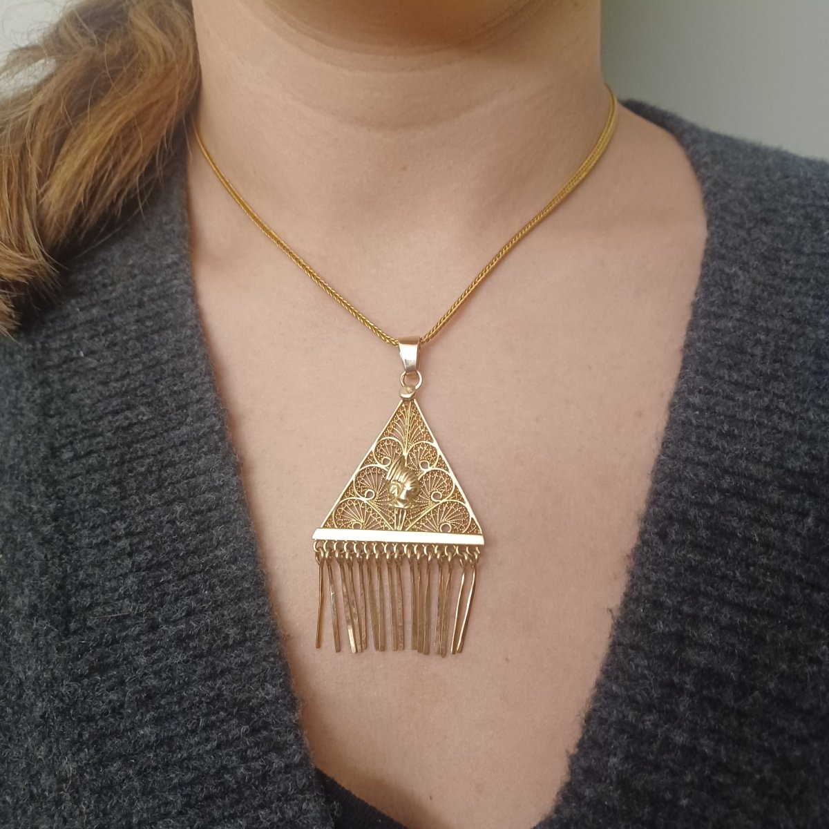 Pendentif en or champagne - Castafiore