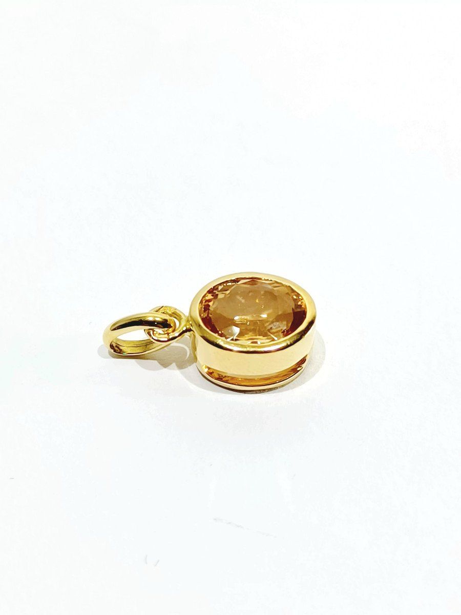 Pendentif en Or et Topaze Impérial - Castafiore