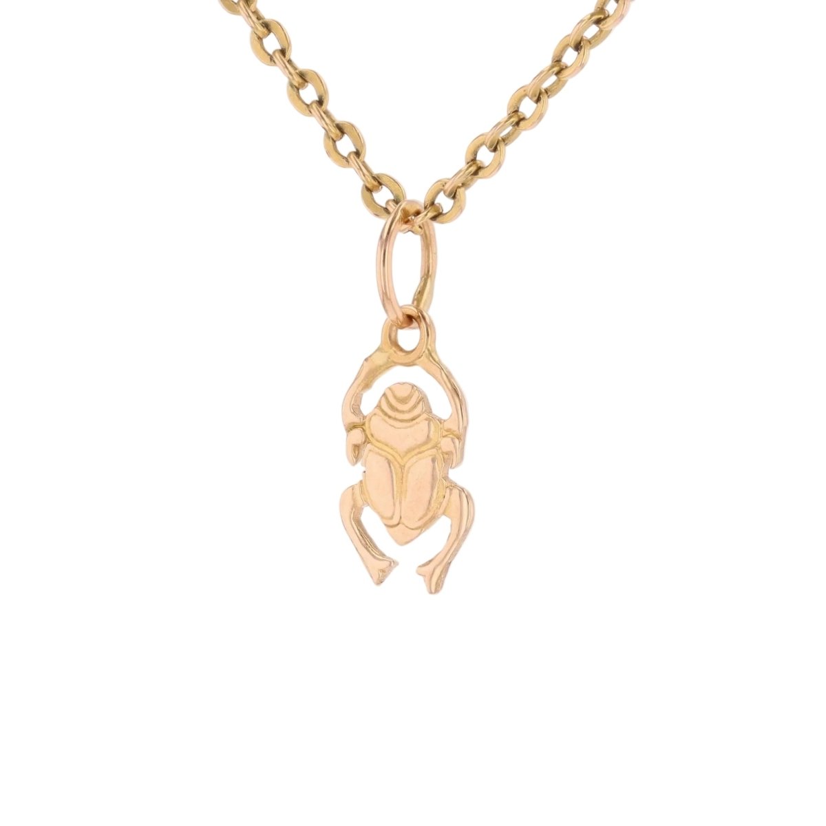 Pendant yellow gold beetle