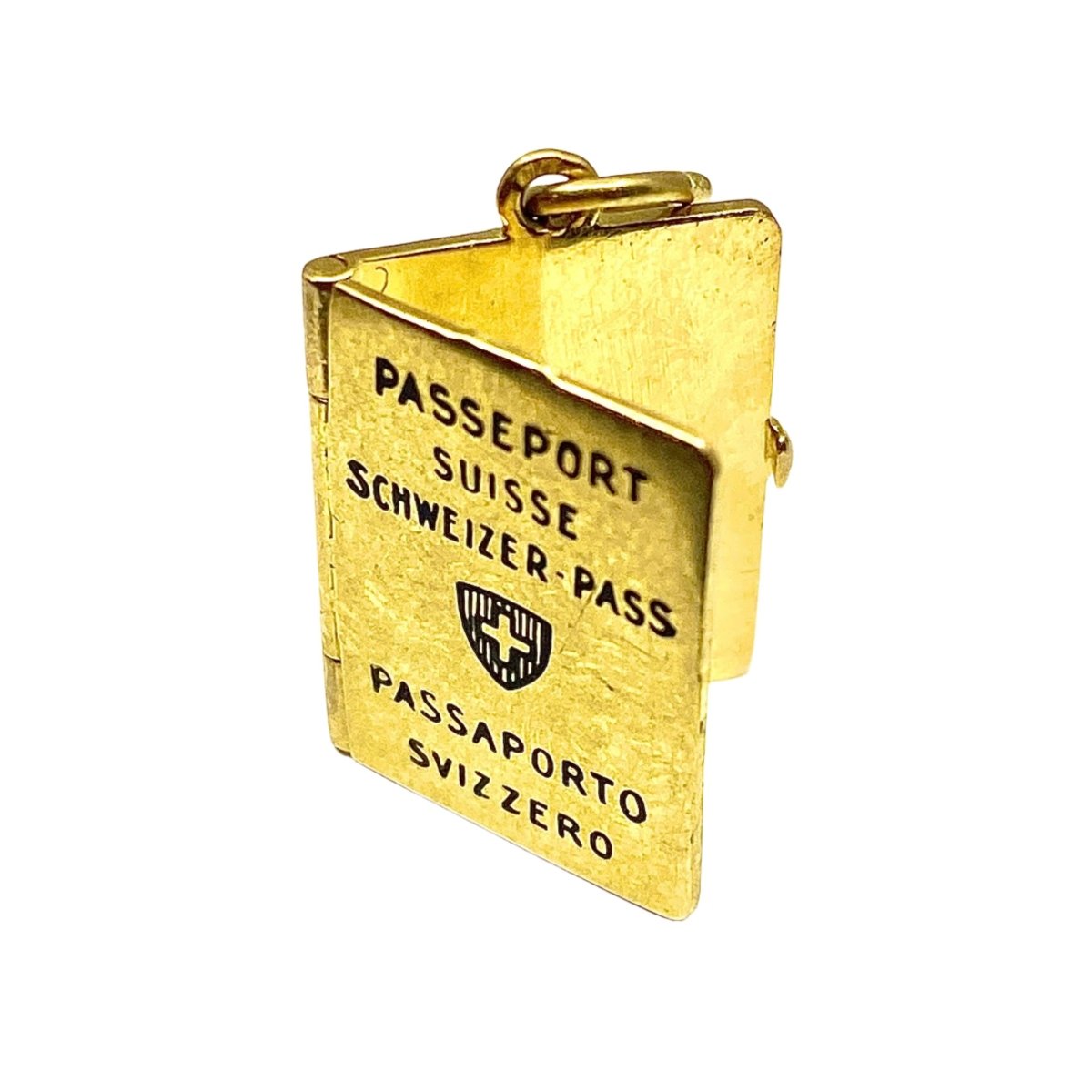 Pendentif en or jaune 18 carats : passeport ouvrant - Castafiore