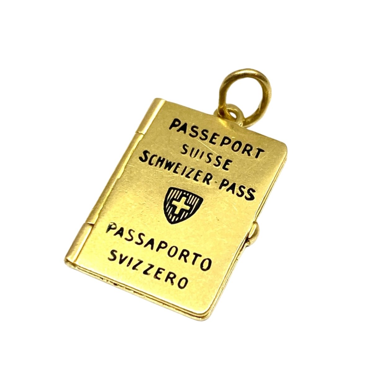 Pendentif en or jaune 18 carats : passeport ouvrant - Castafiore