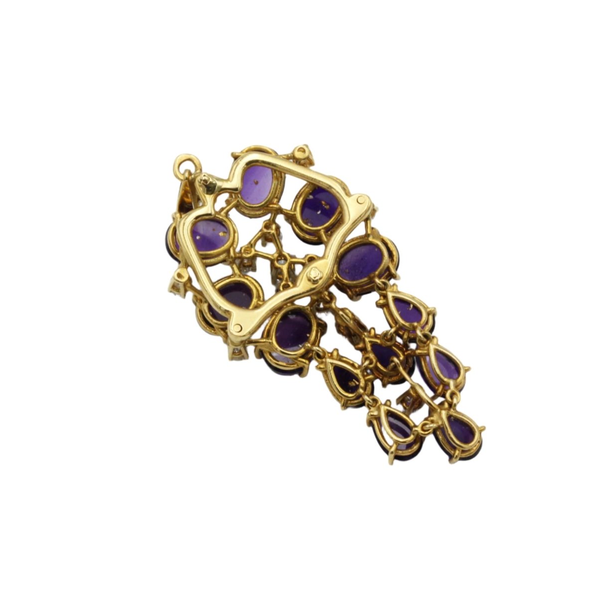 Pendentif en or jaune, améthystes et diamants - Castafiore