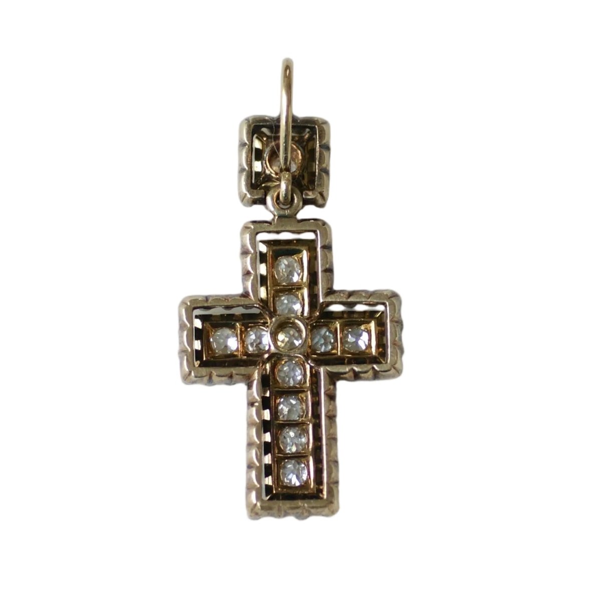 Pendentif en or jaune, argent, émail et diamants - Castafiore