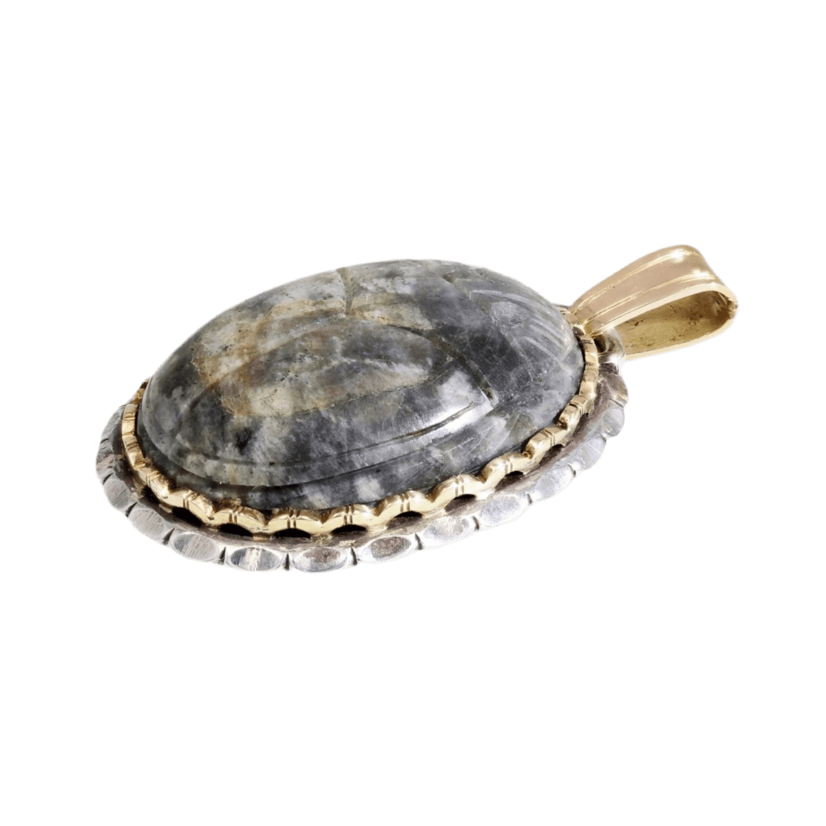 Pendentif en or jaune, argent et labradorite - Castafiore