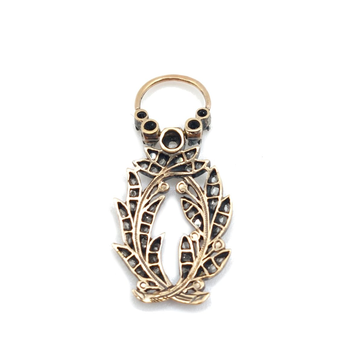 Pendentif en or jaune, argent, rubis et diamants - Castafiore
