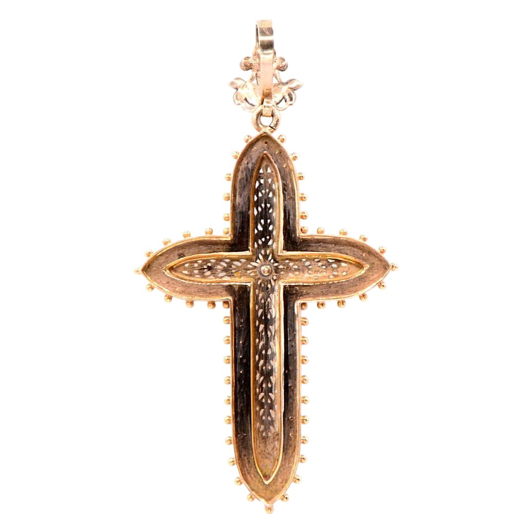Pendentif en or jaune, argent, vermeil et perles - Castafiore