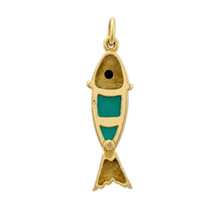 Pendentif en or jaune, calcédoine et onyx - Castafiore