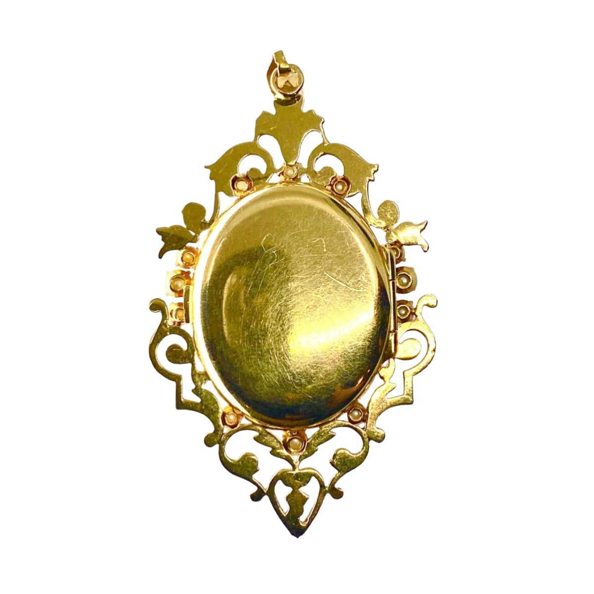 Pendentif en or jaune, diamants et perles - Castafiore