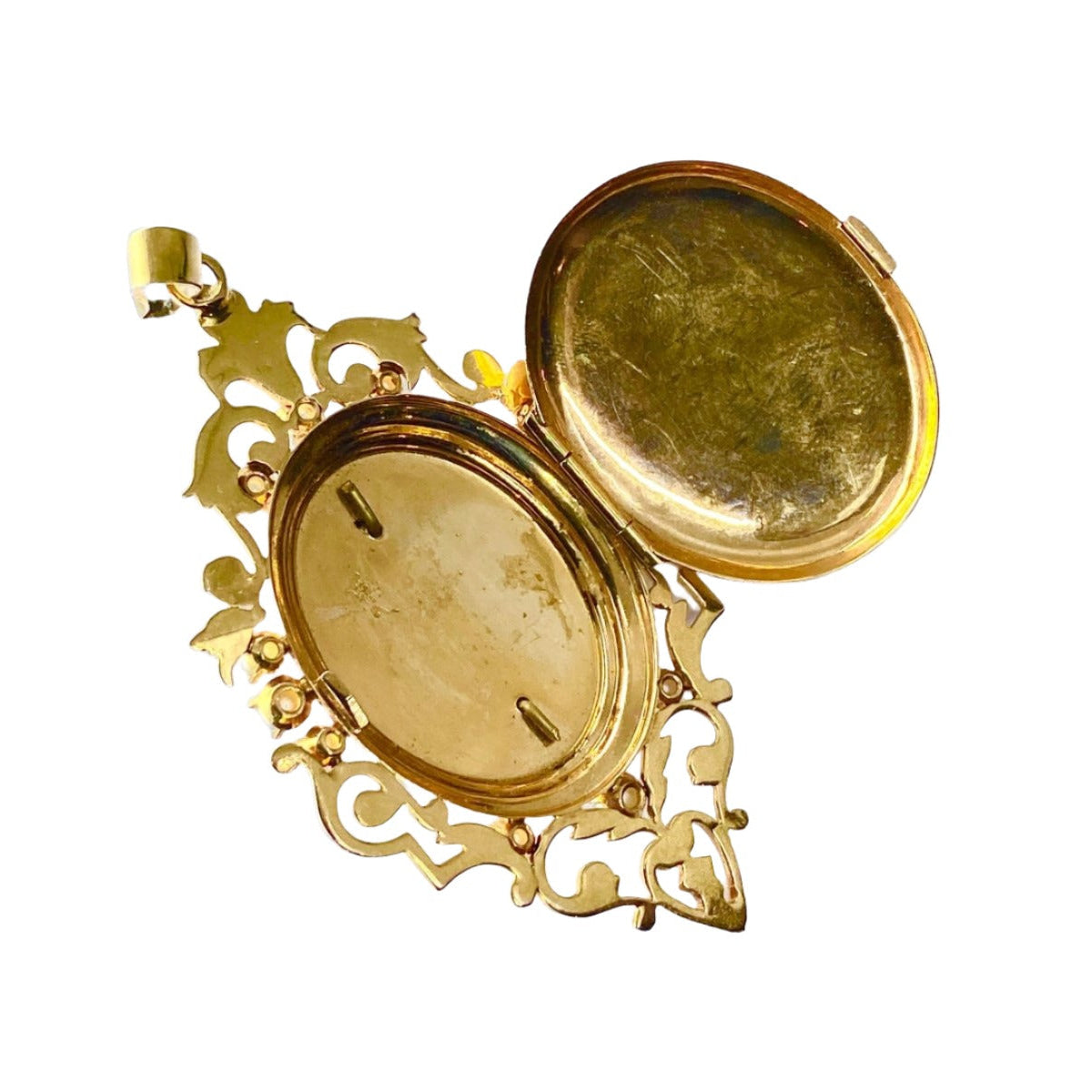Pendentif en or jaune, diamants et perles - Castafiore
