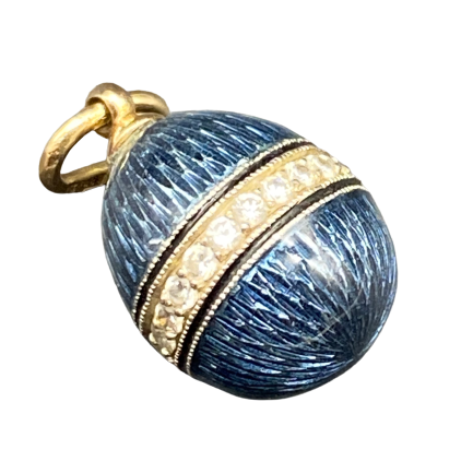Pendentif en or jaune, émail et diamants - Castafiore