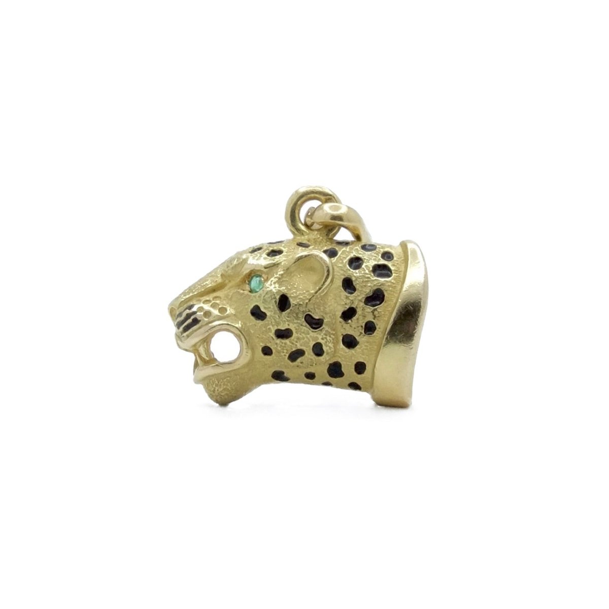 Pendentif en or jaune, émail et émeraude - Castafiore
