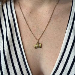 Pendentif en or jaune, émail et émeraude - Castafiore