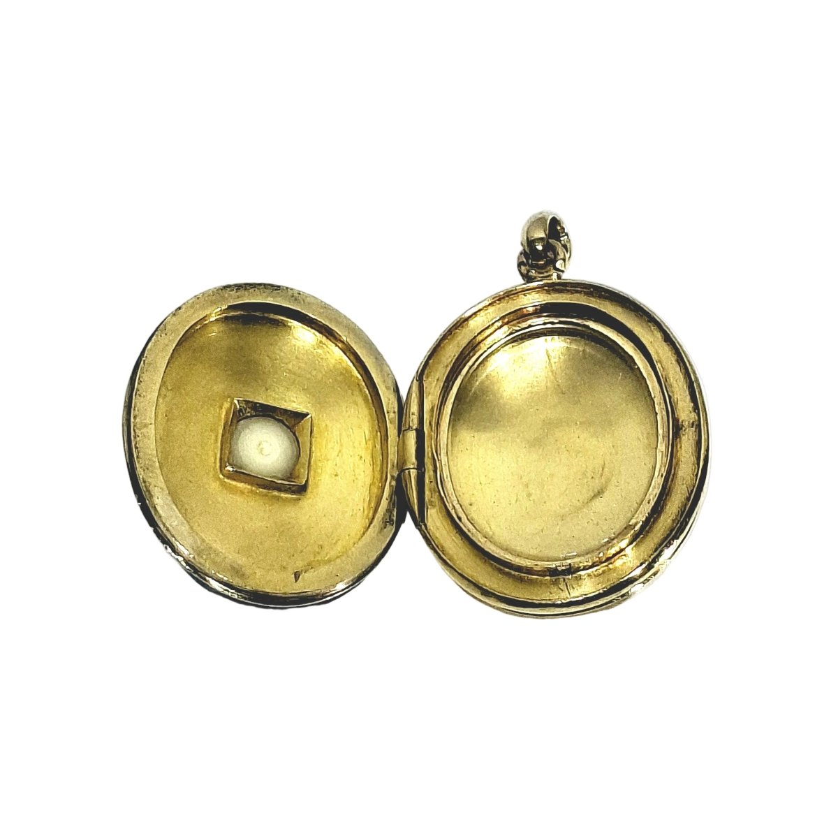 Pendentif en or jaune, émail, perle et diamants - Castafiore