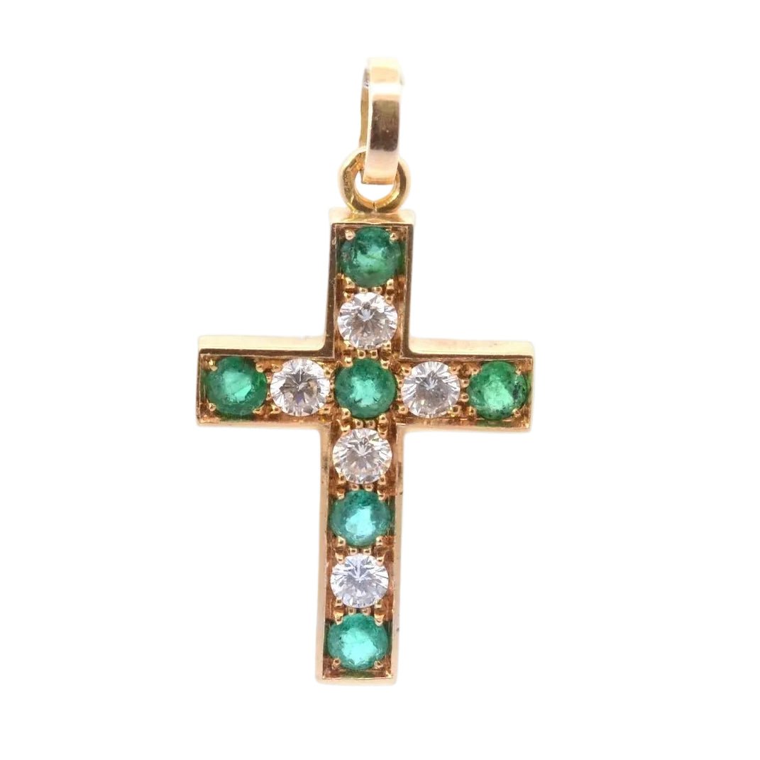 Pendentif en or jaune, émeraude et diamants - Castafiore