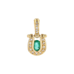 Emerald pendant diamonds