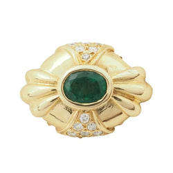 Pendentif en or jaune, émeraude et diamants - Castafiore