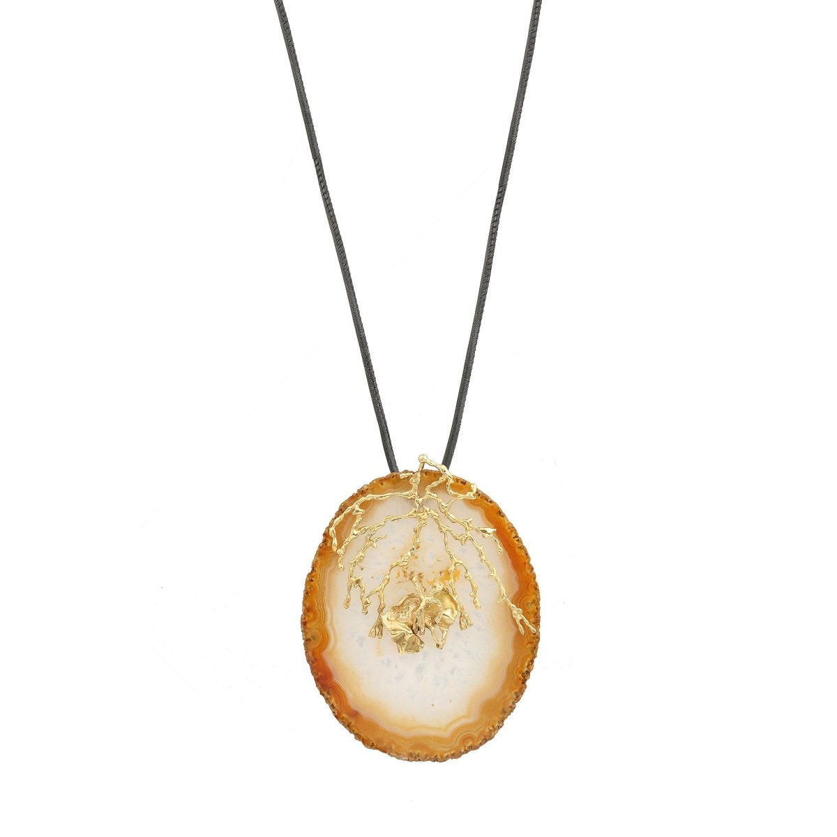 Pendentif en or jaune et agate - Castafiore