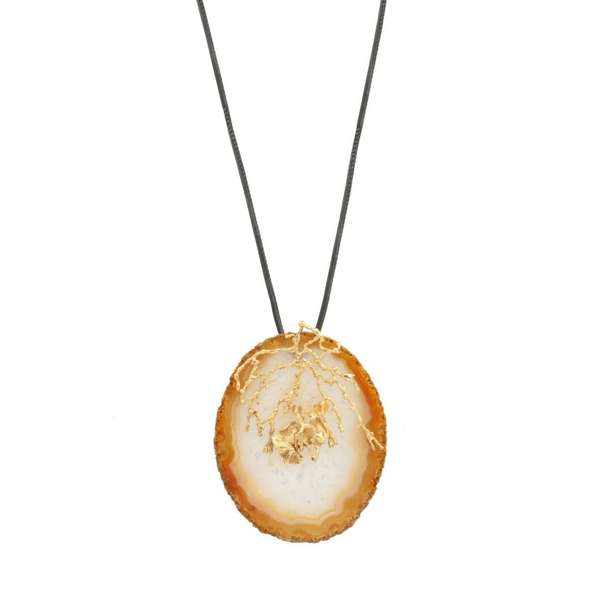 Pendentif en or jaune et agate - Castafiore