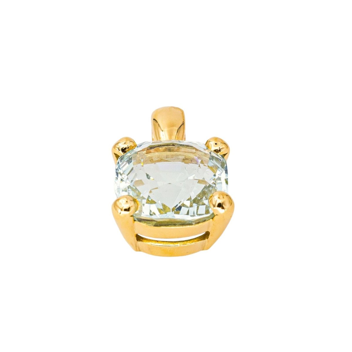 Pendentif en or jaune et aigue - marine - Castafiore