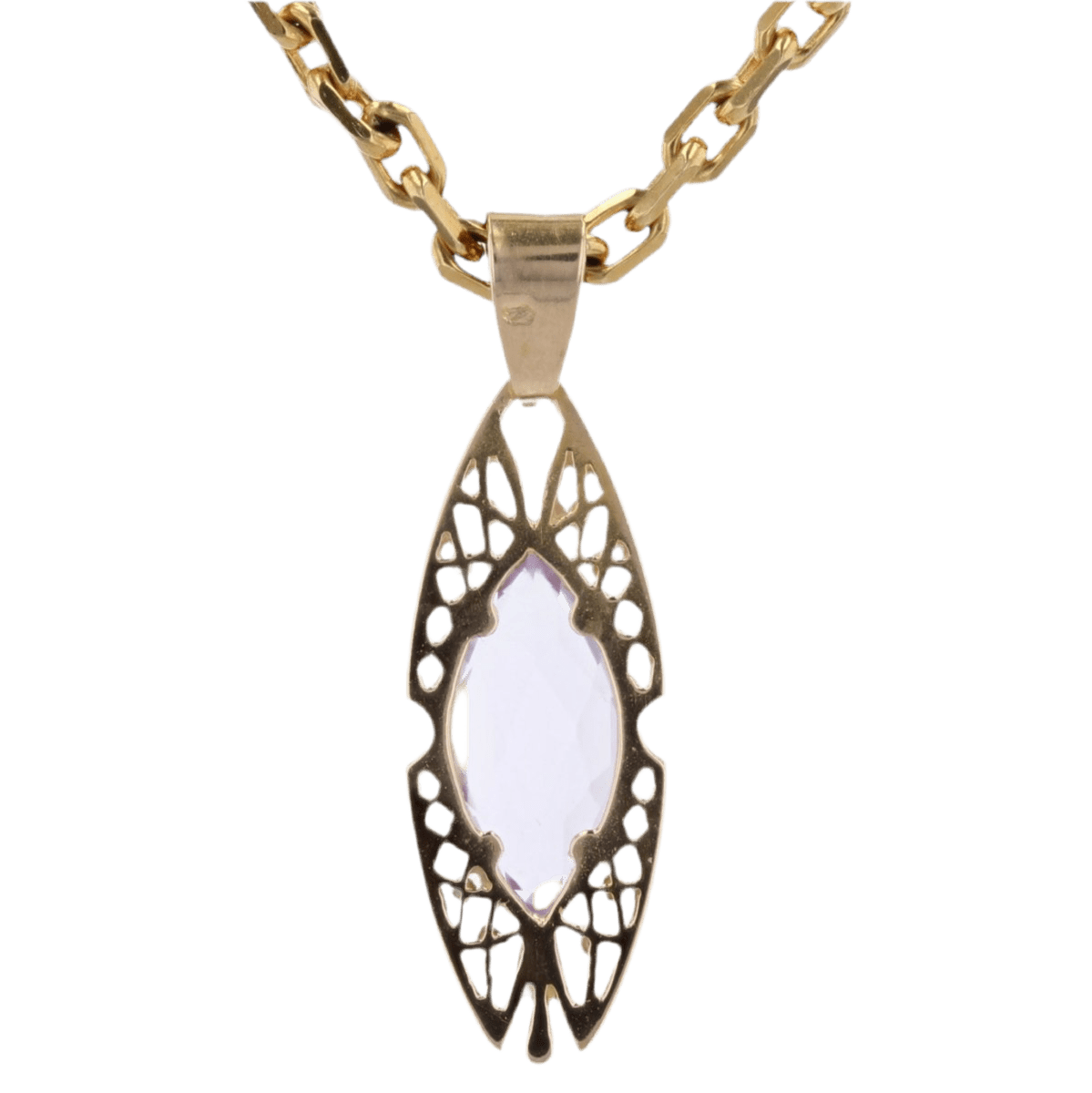 Pendentif en or jaune et améthyste - Castafiore