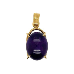 Pendant in yellow gold and amethyst