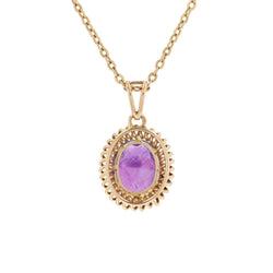 Pendentif en or jaune et améthyste - Castafiore