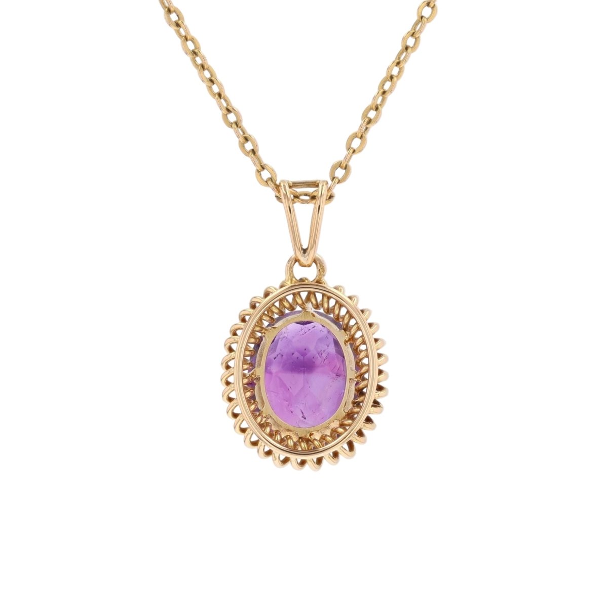 Pendentif en or jaune et améthyste - Castafiore