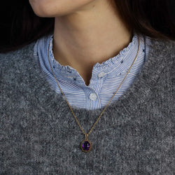 Pendentif en or jaune et améthyste - Castafiore