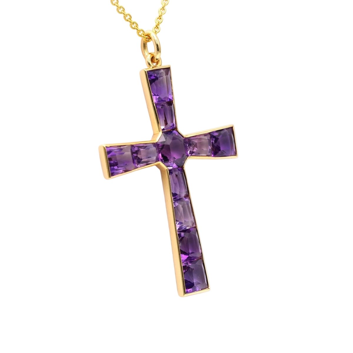 Pendentif en or jaune et améthystes - Castafiore