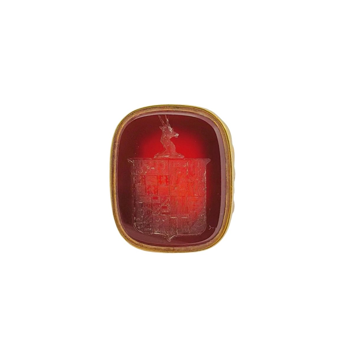 Pendentif en or jaune et cachet de blason - Castafiore