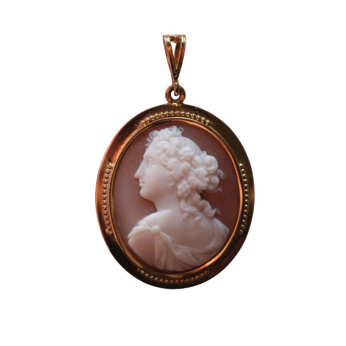 Pendentif en or jaune et camée - Castafiore