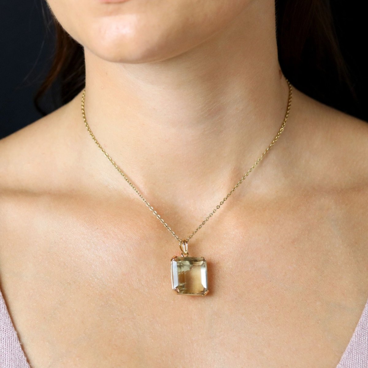 Pendentif en or jaune et citrine - Castafiore