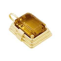 Pendentif en or jaune et citrine - Castafiore