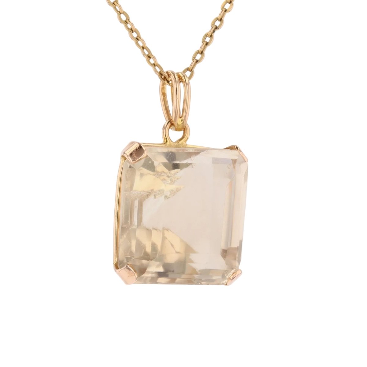 Pendentif en or jaune et citrine - Castafiore