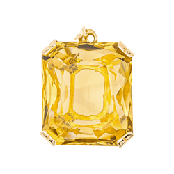 Pendentif en or jaune et citrine - Castafiore