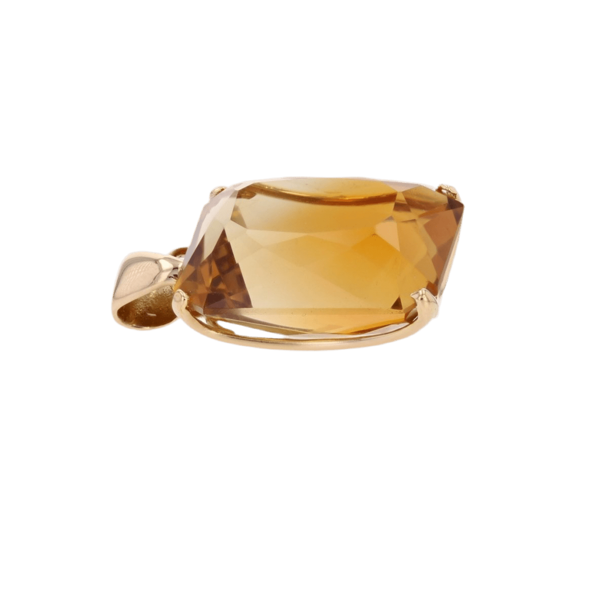 Pendentif en or jaune et citrine - Castafiore