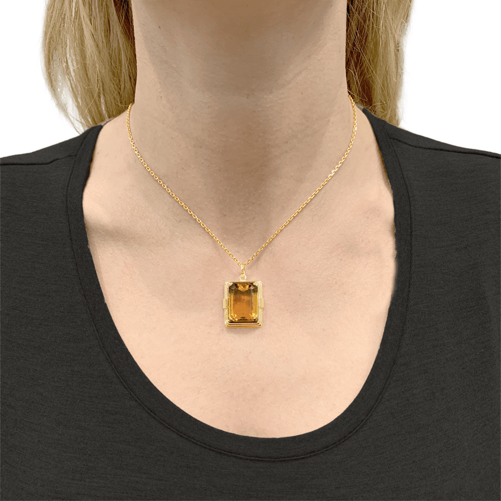 Pendentif en or jaune et citrine - Castafiore