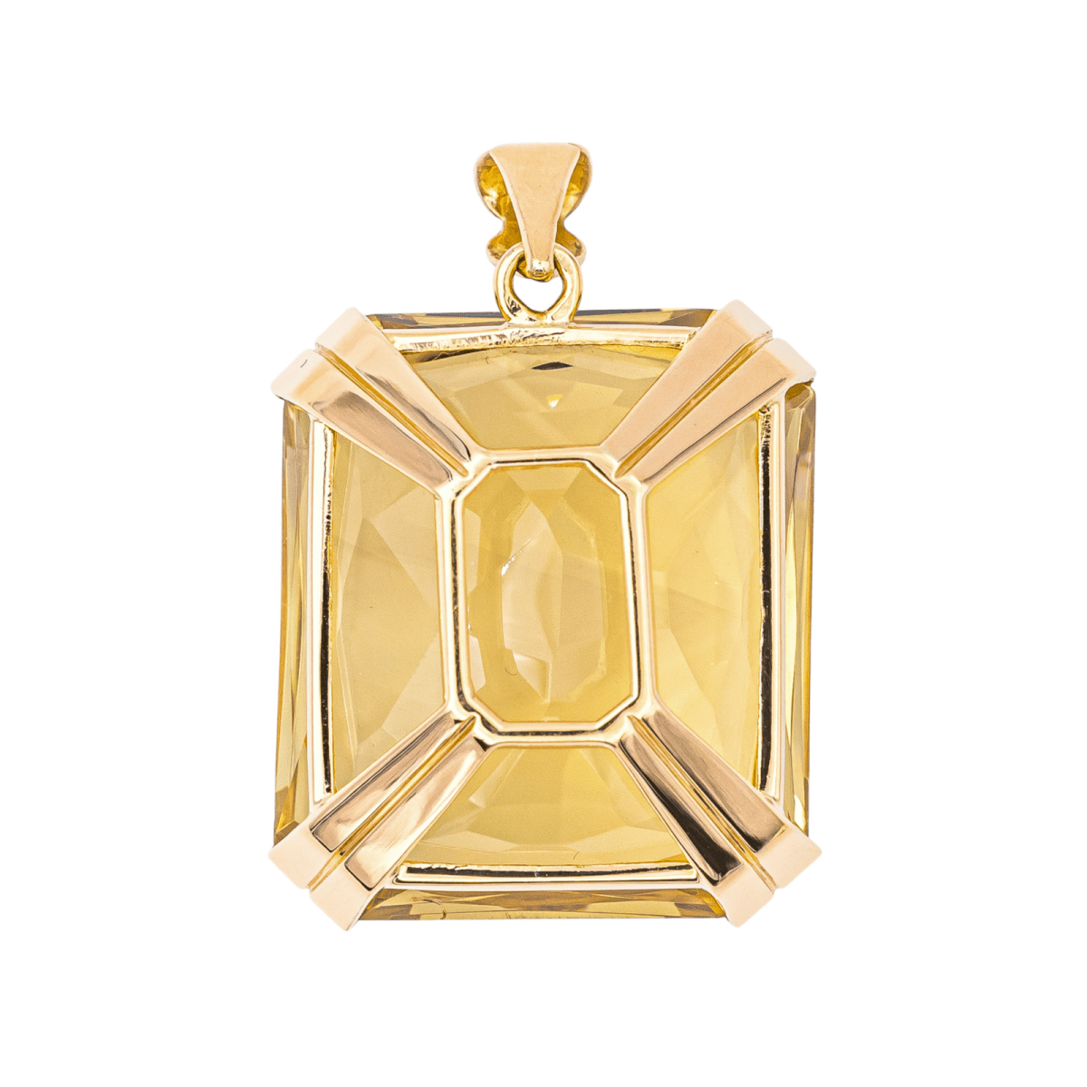Pendentif en or jaune et citrine - Castafiore