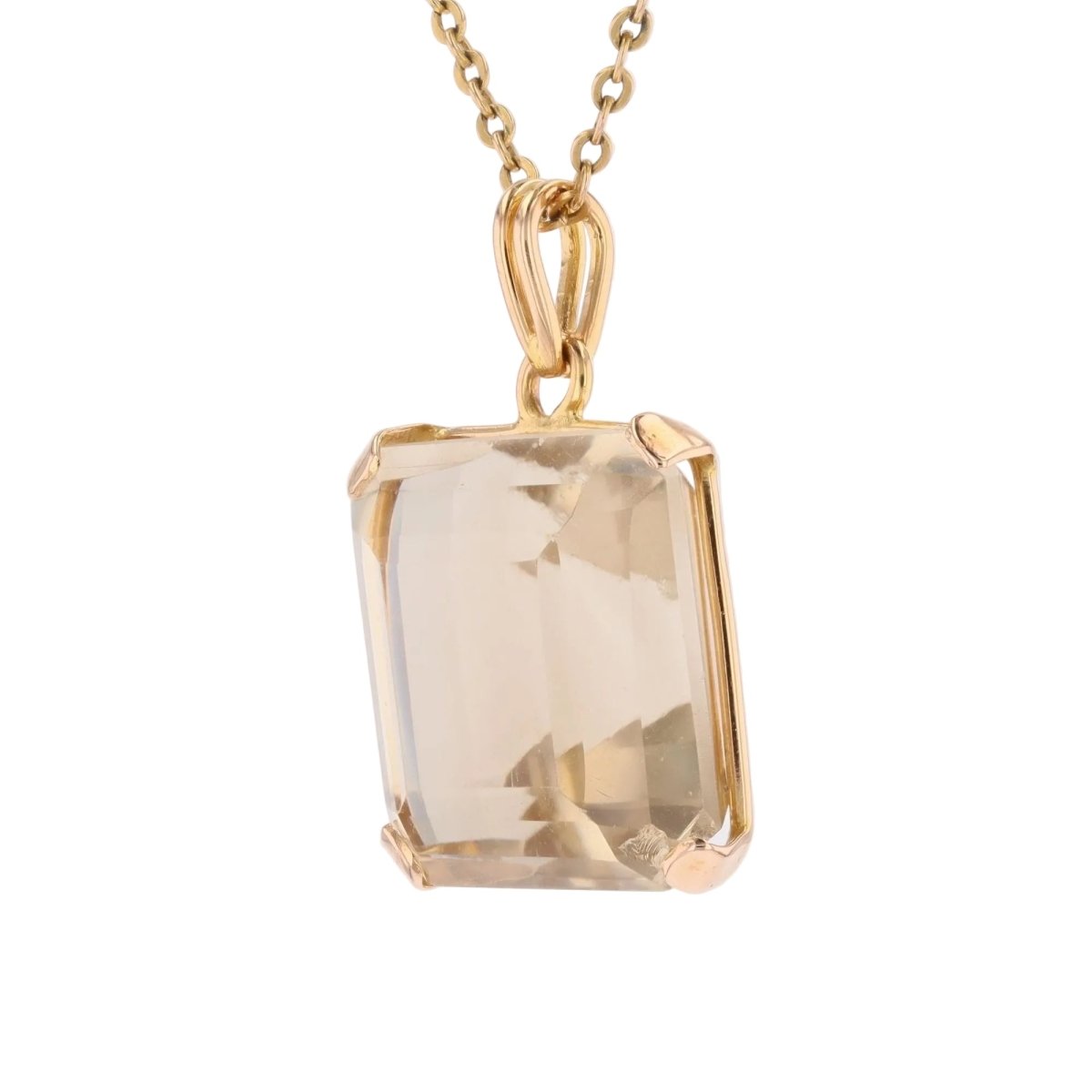 Pendentif en or jaune et citrine - Castafiore