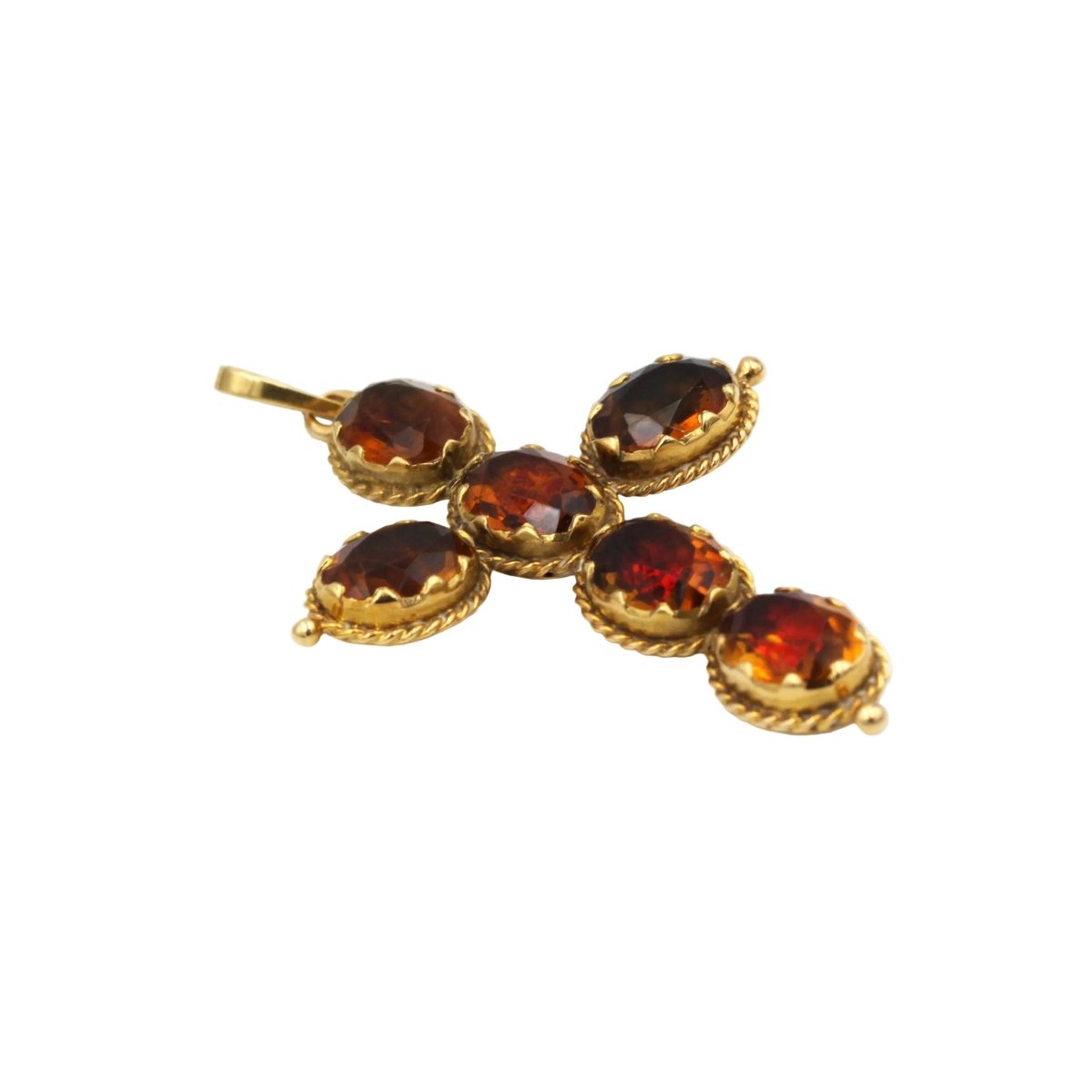 Pendentif en or jaune et citrines - Castafiore