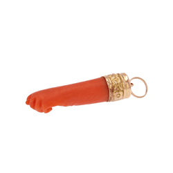 Pendentif en or jaune et corail - Castafiore